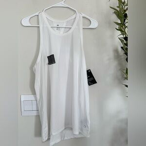 Gap Fit Breathe Open Back White Tank Top Small
